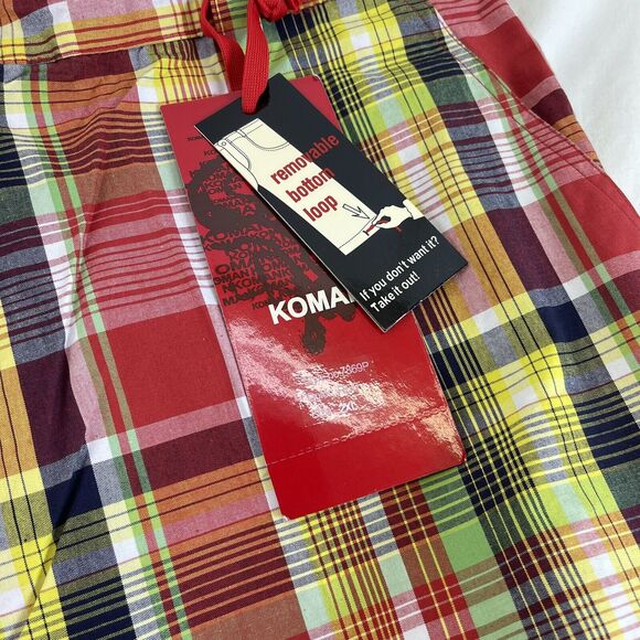 NWT KOMAN Bermuda Plaid Long Shorts Y2K 2XL 38-41 - Picture 4 of 5